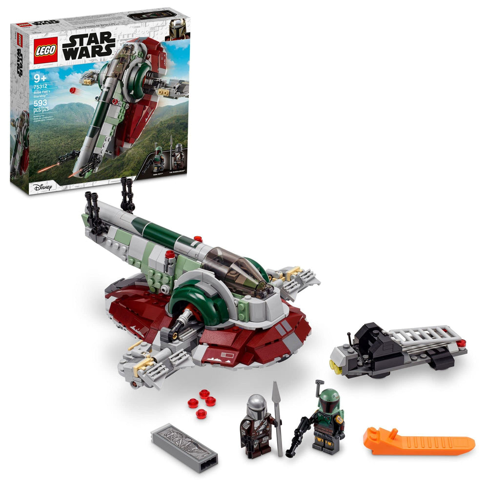 LEGO Boba Fett Starship wings in action-ready pose boost imaginative flight play