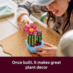 LEGO Botanicals Flowering Cactus digital instructions via the LEGO Builder app