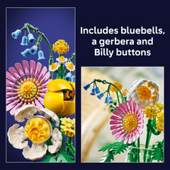 LEGO Botanicals Petite Sunny Bouquet adjustable stems enable customizable pastel arrangements