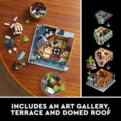 LEGO Boutique Hotel 10297 guest rooms, perfect for refined architectural dioramas.