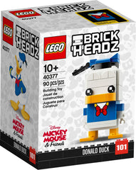 LEGO Brick Headz Donald Duck portrait for display and imaginative building