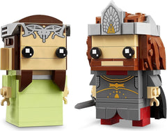 LEGO BrickHeadz Aragorn & Arwen detailed features evoke iconic costumes