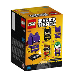 LEGO BrickHeadz Batgirl baseplate display shows collectible setup.