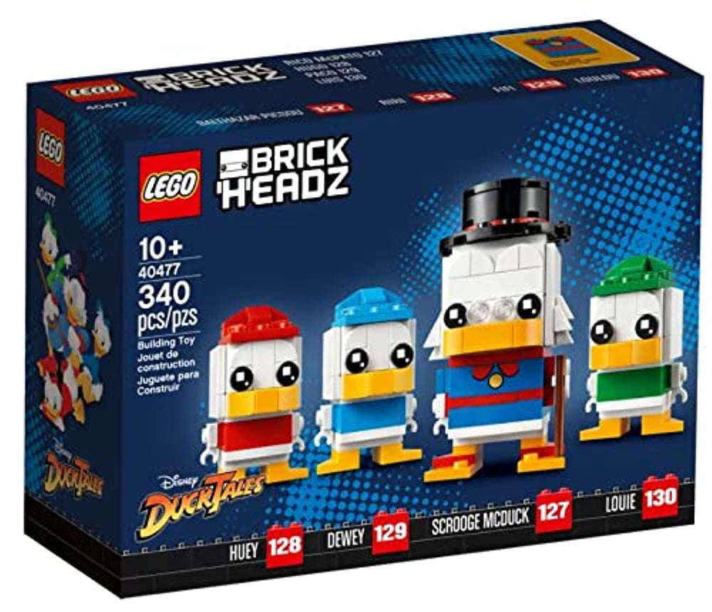 LEGO BrickHeadz Disney DuckTales display stands showcase the four characters, great for giftable Disney fans.