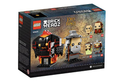 Two BrickHeadz Gandalf and Balrog side by side for display.