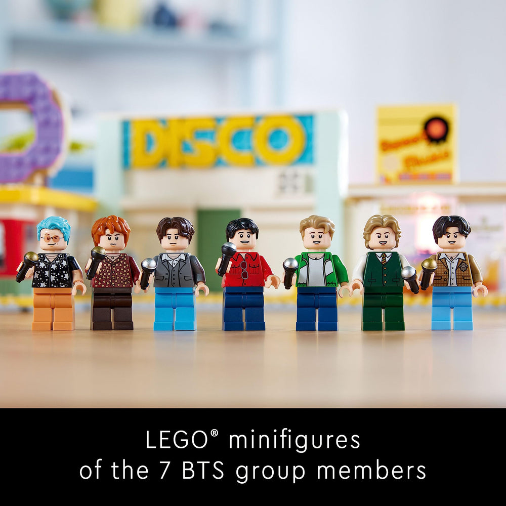LEGO BTS Dynamite 21339 donut store scene inspires bright, playful display