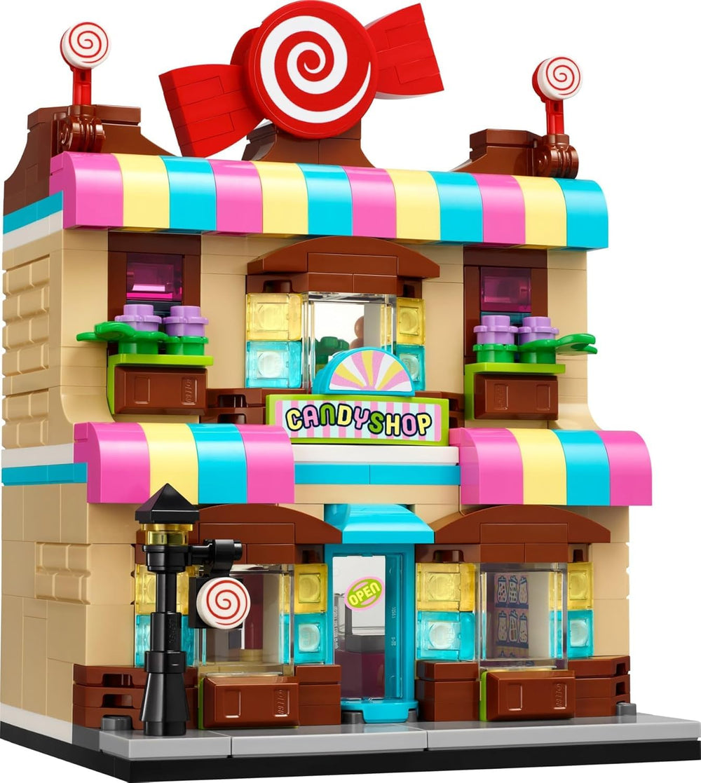 LEGO Candy Store candy dispenser enhances interactive builds and candy-focused displays.