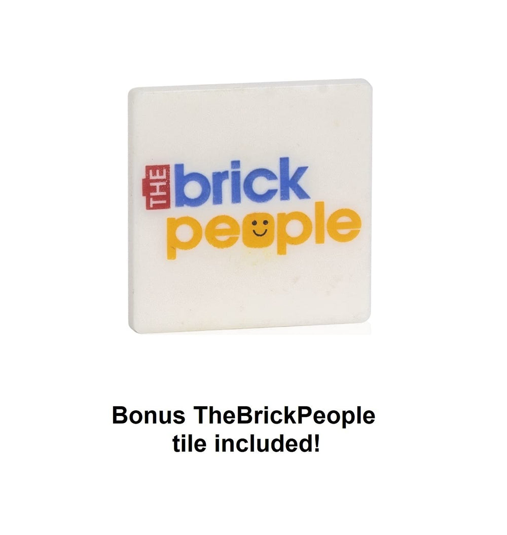 LEGO Carnage minifigure with The Brick People tile included for authentic display