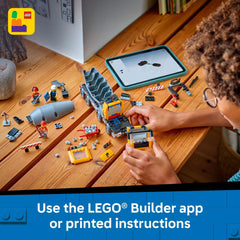 LEGO City Cement Mixer Truck minifigures add on site teamwork