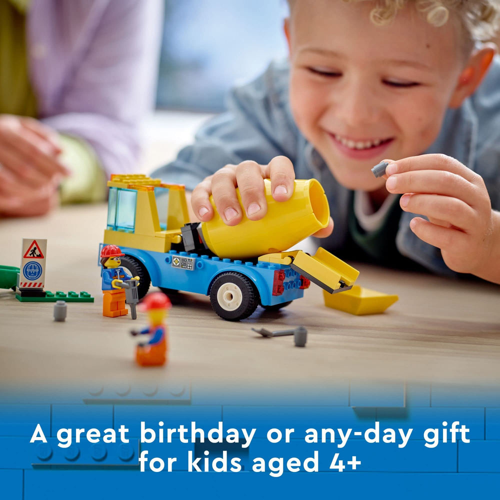 LEGO City Cement Mixer Truck instructions app helps visualize assembly.
