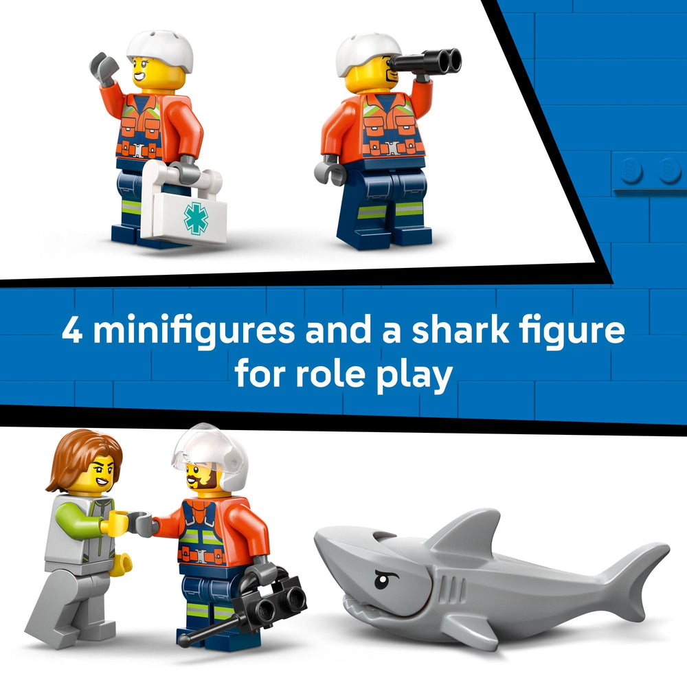 LEGO City Coast Guard shark figure adds dramatic rescue drama