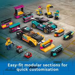 LEGO City Custom Car Garage 60389 headlights, bumpers and spoilers options