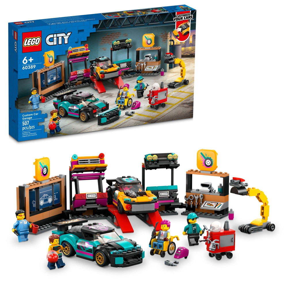 LEGO City Custom Car Garage 60389 workshop configuration wall for creative builds