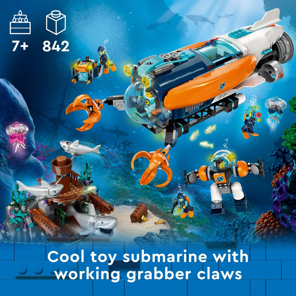 LEGO City Deep-Sea Explorer Submarine onboard science lab for experiments