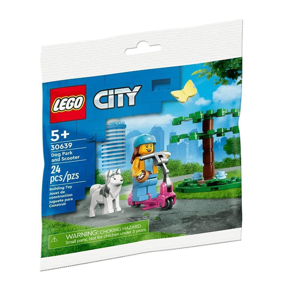 LEGO City 30639 dog park and scooter polybag — spark imaginative outdoor play and daily adventures.
