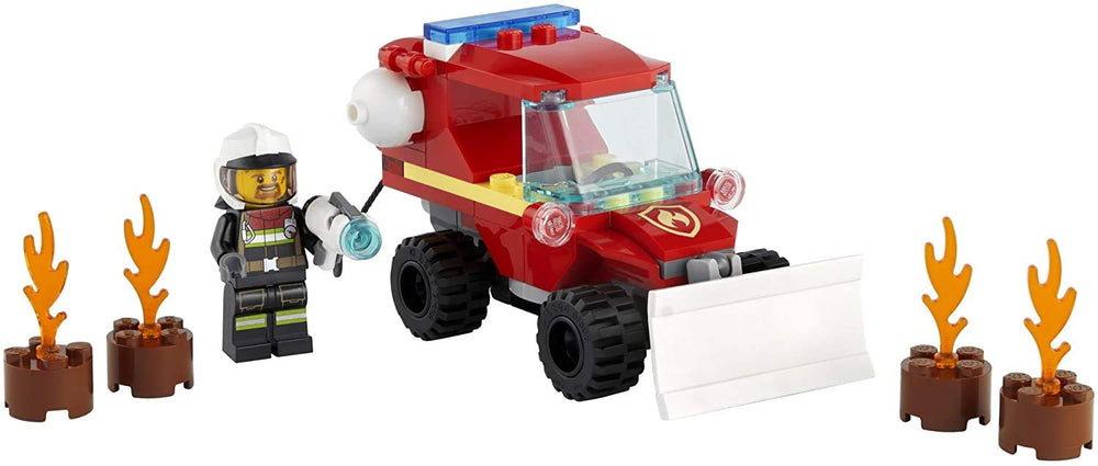LEGO City Fire Hazard Truck 60279 plow action enables clearing pretend flames