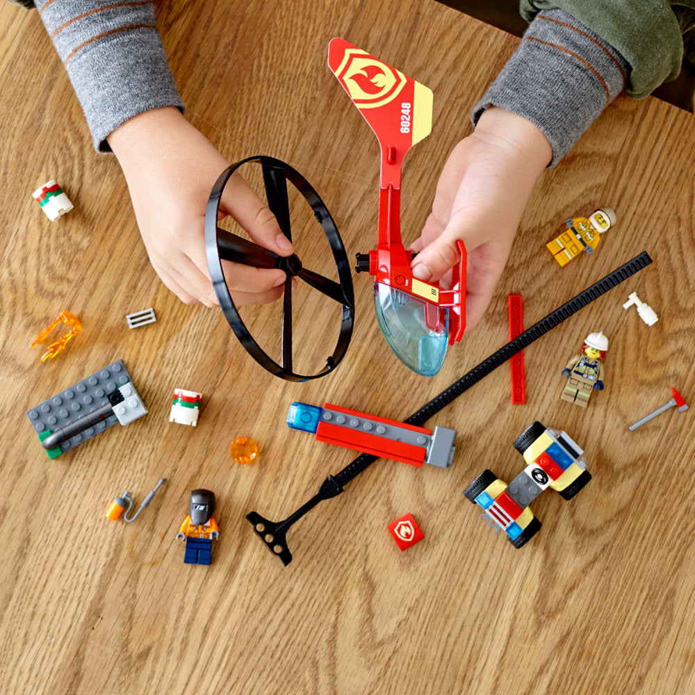 LEGO City Fire Helicopter Response 60248 building instructions enable easy, independent play
