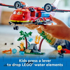 LEGO City Fire Rescue Plane dual cockpit supports cooperative play with two minifigures