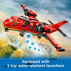 LEGO City Fire Rescue Plane opening rear cargo door reveals storage for gear