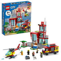 LEGO City Fire Station 60320 front view for imaginative rescue play