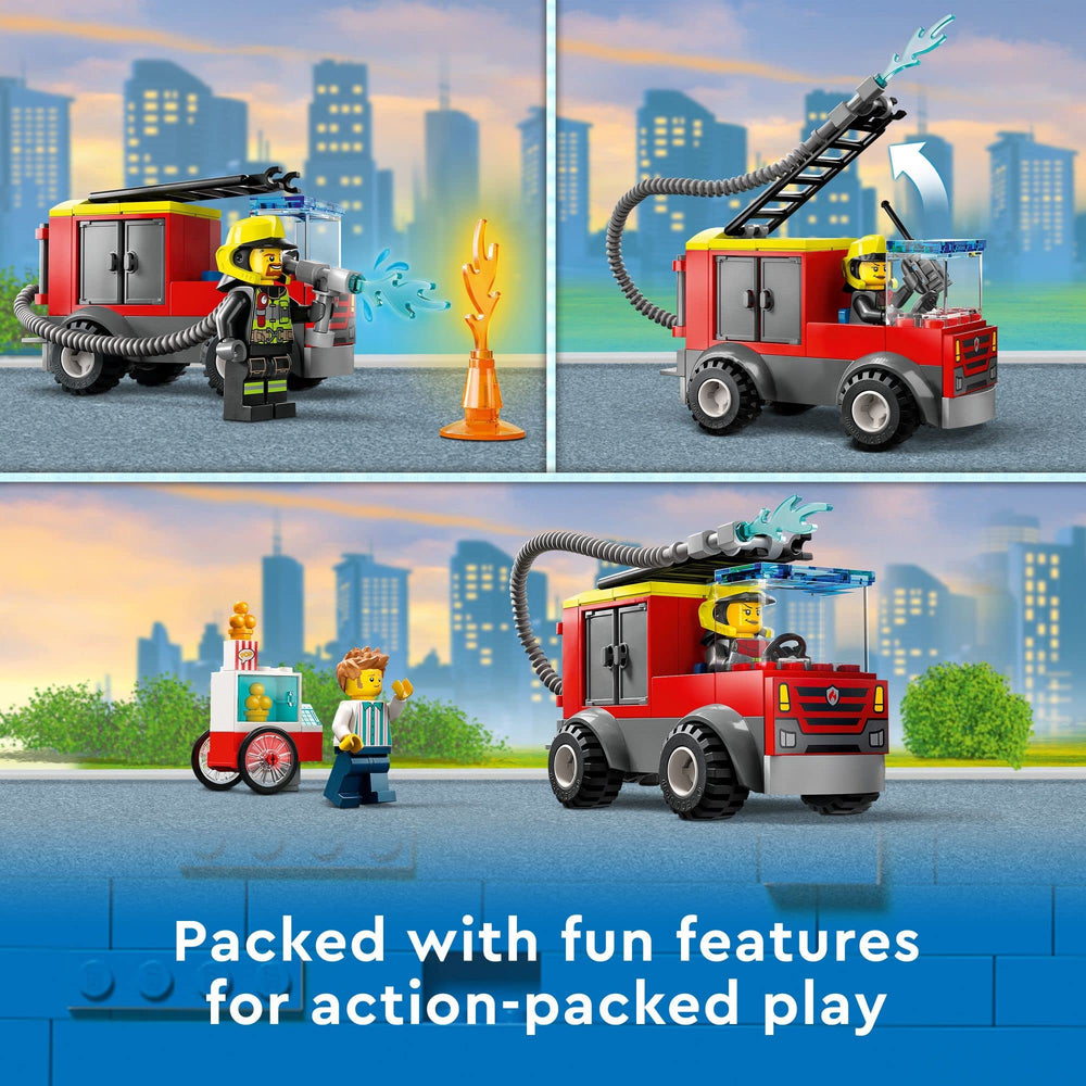 LEGO City Fire Station emergency slide for dynamic action