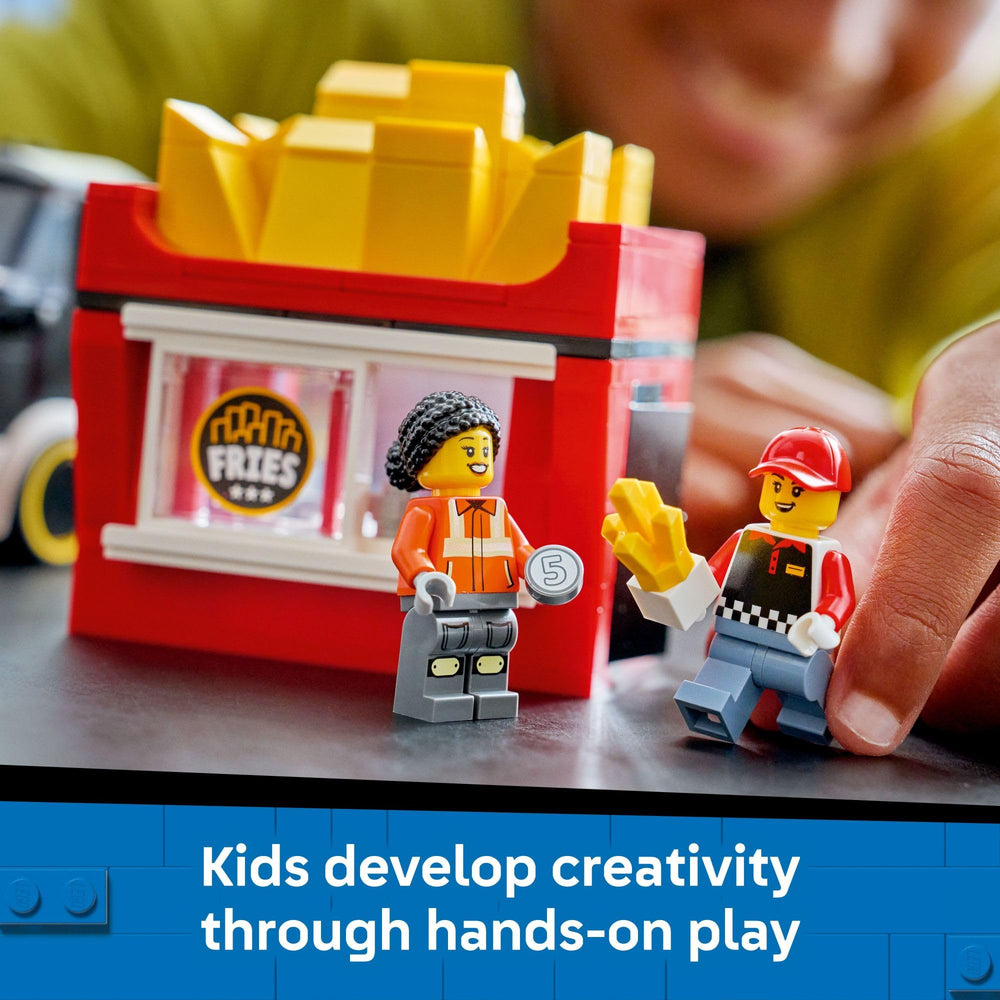 LEGO City Fries Food Truck service window ready for customer orders