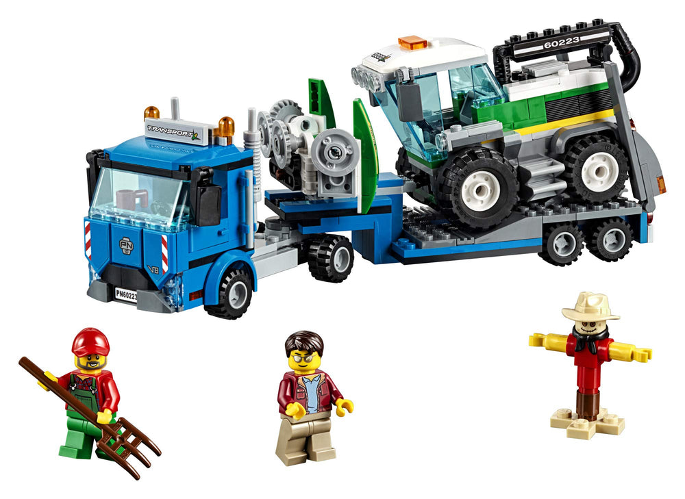 LEGO City Harvester Transport trailer with ramps for easy loading