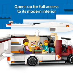 Toilet and bunk beds in LEGO City Camper Van for cozy family role-play