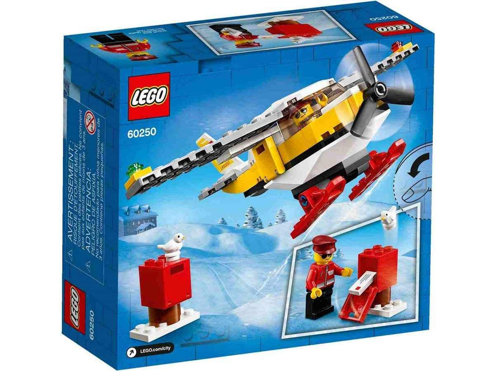 LEGO City Mail Plane with snow skis for winter landings in stories