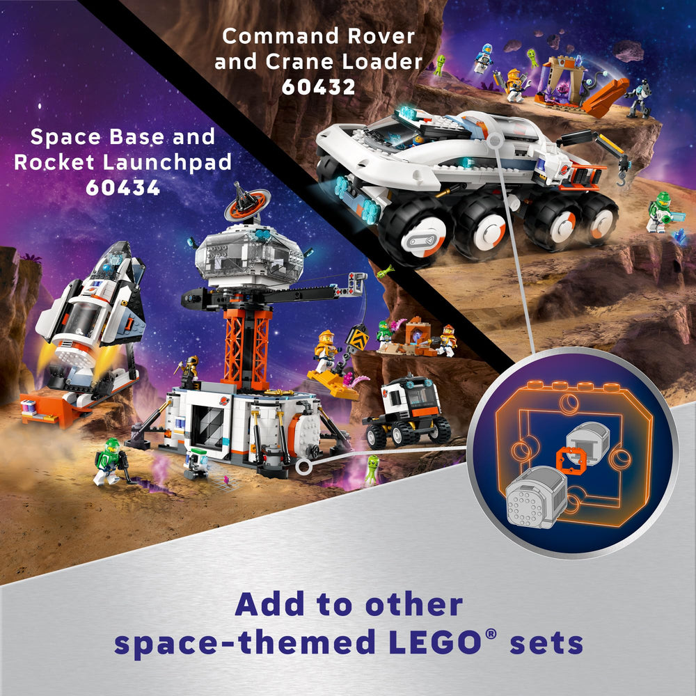 LEGO City Modular Space Station biodome provides a habitat module for imaginative play.