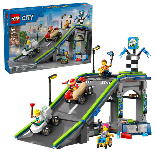 LEGO City No Limits Race Car Ramp Track showing the towering ramp for exciting pretend racing.