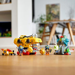 LEGO City Ocean Exploration Submarine comes with four explorer minifigures for cooperative adventures.