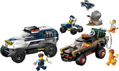LEGO City Off-Road Police Chase Crook Pickup promotes storytelling and rescue scenarios.
