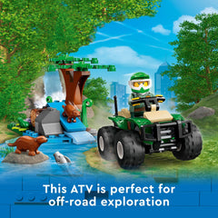 LEGO City park warden minifigure in vehicle adds role-play realism.