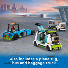 LEGO City Passenger Airplane 60367 luggage truck enhances in-flight service play