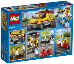 LEGO City Pizza Van 60150 scooter-behind-seat offers compact storage for accessories.