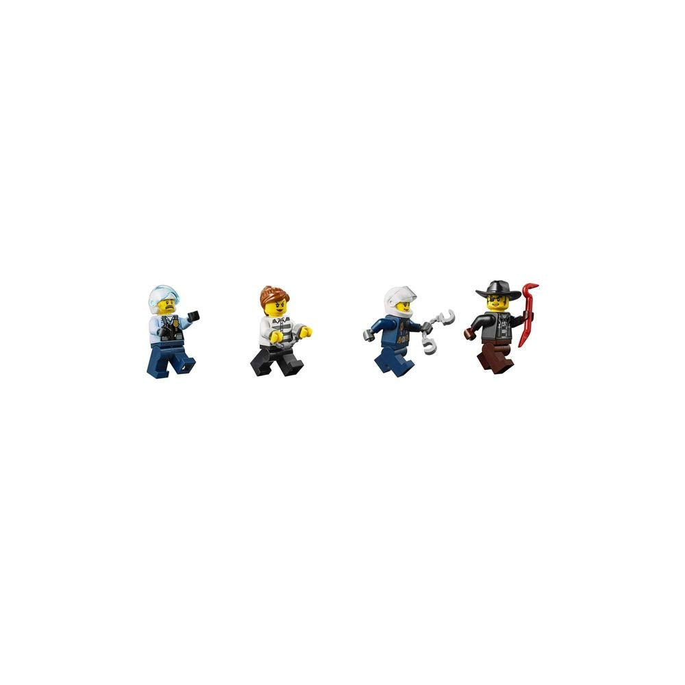 LEGO City Police Helicopter Chase motorcycle and ATV in pursuit.