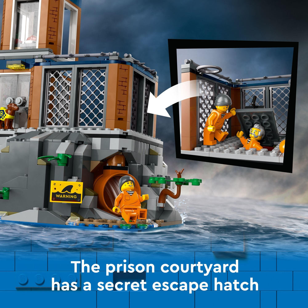 LEGO City Police Prison Island interior details invite storytelling in control rooms.