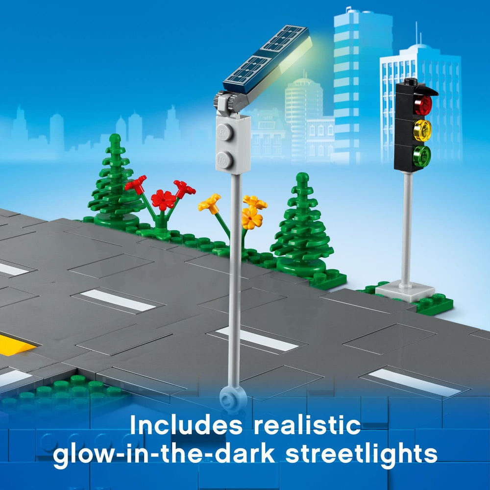 LEGO City Road Plates 60304 trees and greenery add livable scenery