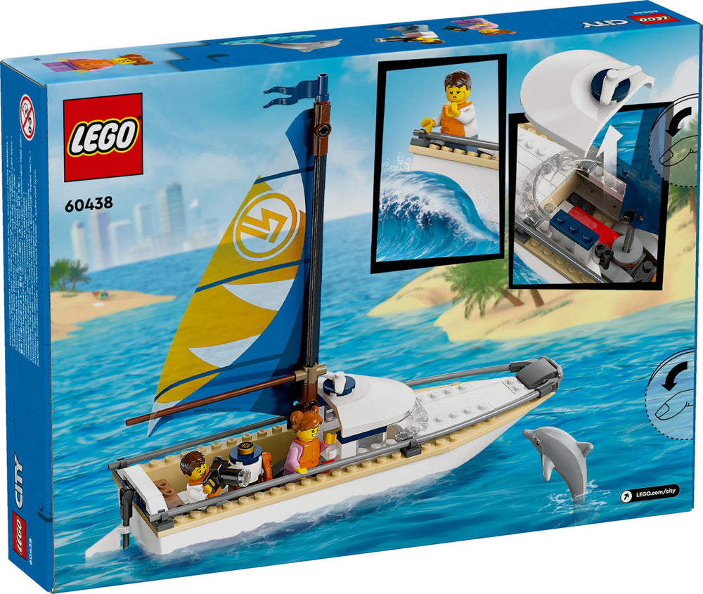 LEGO City Sailboat detailed parts close-up highlight sturdy construction