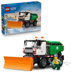 LEGO City Snowplow Truck front plow ready for winter clearing play.