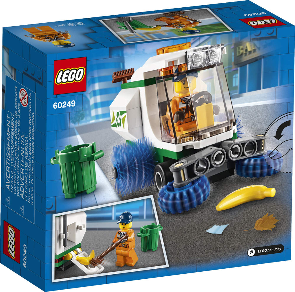 LEGO City Street Sweeper accessories including garbage can and shovel for play scenes