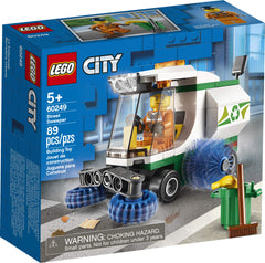 LEGO City Street Sweeper brushes in motion simulate real cleaning action