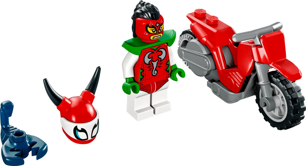 Flywheel action helps quick stunts on the LEGO bike.
