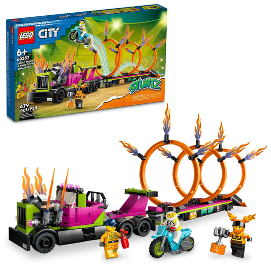 LEGO City Stuntz stunt truck ready for high-energy stunt shows and play.