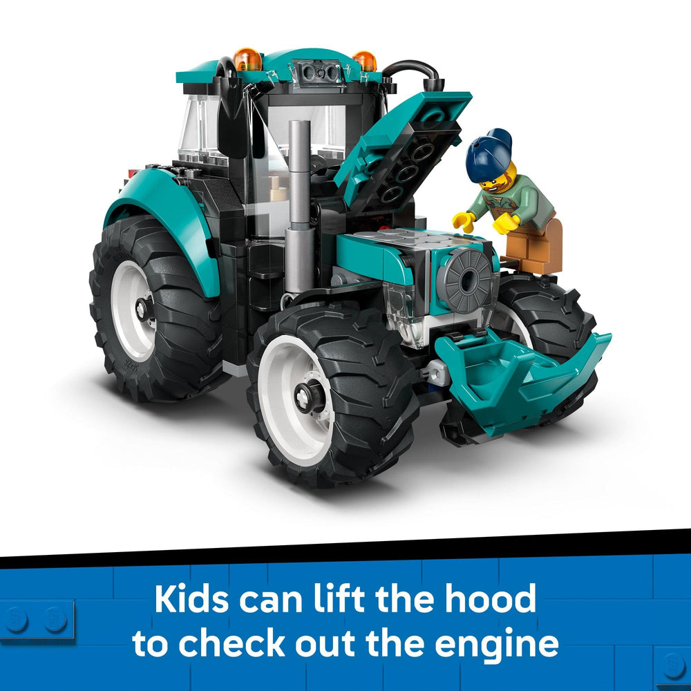 LEGO City 60498 teal color scheme enhances farm aesthetics.