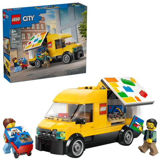 LEGO City 60500 van with opening doors enhances pretend play adventures.