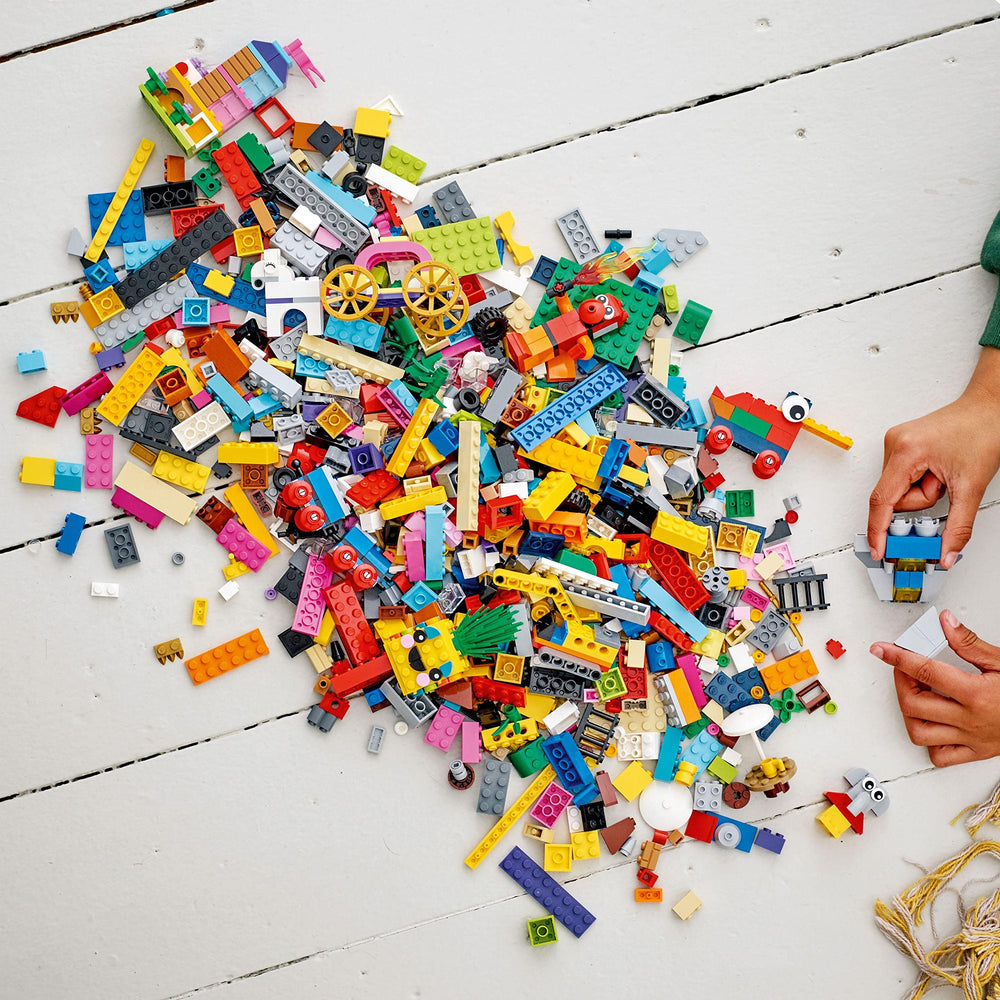 LEGO Classic 90 Years of Play fits gift-giving with timeless packaging.