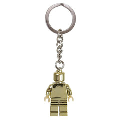 LEGO Golden Minifigure Keychain closeup, a gleaming collectible for daily carry.