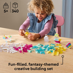 LEGO Classic Magical Transparent Box translucent bricks shimmering for imaginative storytelling and exploration